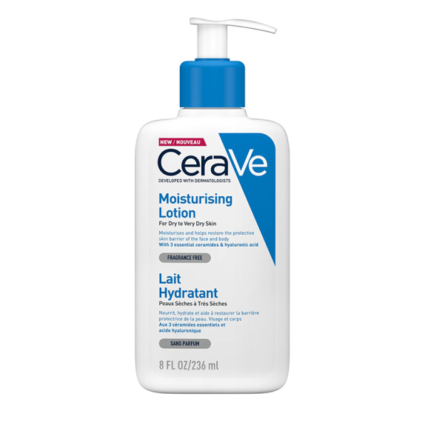 لوسیون صورت و بدن بدن سراوی CeraVe مدل Moisturizing (مناسب پوست خشک و خیلی خشک-آبی)