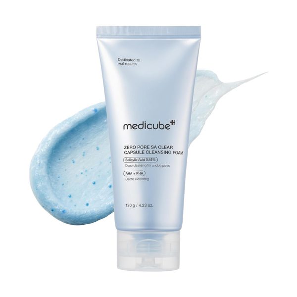 فوم شست و شوی صورت کپسولی مدی کیوب MEDICUBE مدل ZERO PURE SALICILIC ACID 0.45% وزن 120 گرم