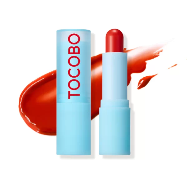 بالم لب رنگی براق توکوبو TOCOBO سری SUN FLOWER مدل 013TANGERINE RED وزن 3.5 گرم