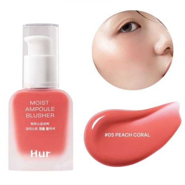 رژگونه سرمی آبرسان هوس آو هور رنگ05 HOUSE OF HUR Moist Ampoule Blush| Peach Coral