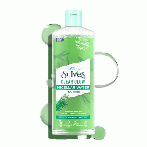 ✨ میسلار واتر پوست چرب St. Ives مدل Clear Glow (Blemish Skin)