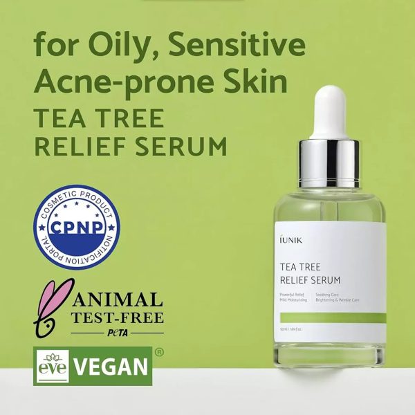 سرم 15 میل چای سبز آیونیک کره جنوبی | iUNIK Tea Tree Relief Serum 15ml
