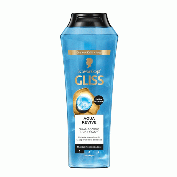 💧 شامپو مو گلیس آبرسان موی خشک و دهیدراته مدل Aqua Revive  Schwarzkopf Gliss Shampoo Aqua Revive – Hydration & Light Care