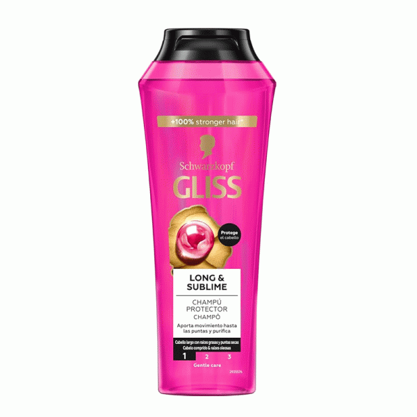 🧴 شامپو مو گلیس مدل Long & Sublime  Schwarzkopf Gliss Shampoo Long & Sublime – Anti Split Ends