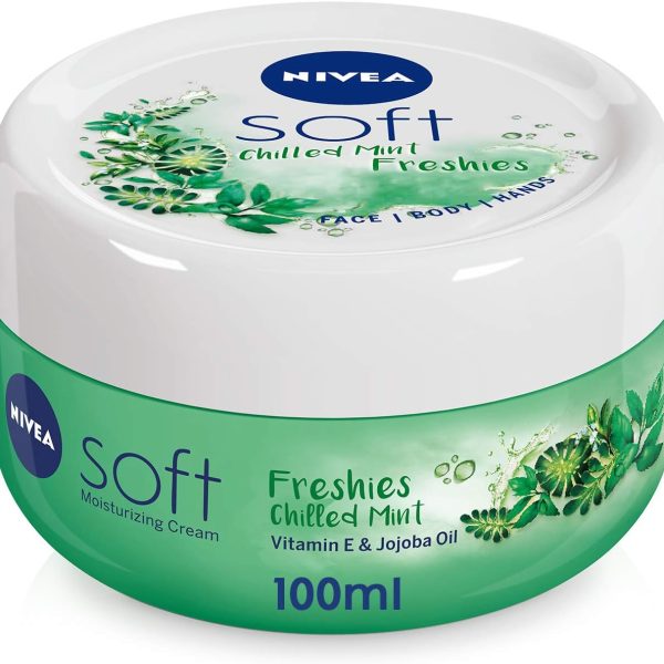 کرم آبرسان نیوآ مدل Soft Chilled Mint Freshies حجم 100 میلی‌لیتر | مرطوب کننده صورت، دست و بدن
