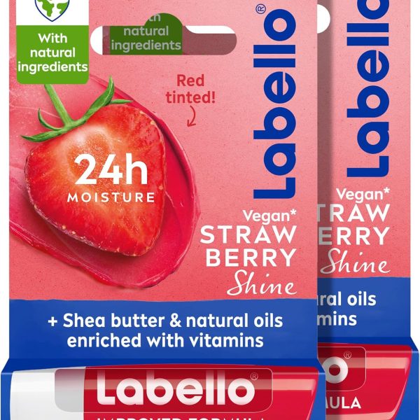 بالم لب رنگی لابلو مدل Strawberry Shine با رایحه توت‌فرنگی حجم 4.8 گرم