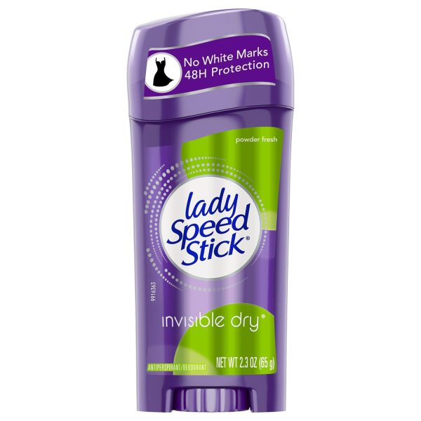 استیک ضد تعریق زنانه Lady Speed Stick مدل Powder Fresh Invisible Dry حجم 65 گرم